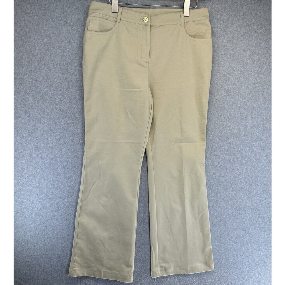 St. John Vintage Womens Pants Size 8 Beige Straight Leg with Stretch & Pockets